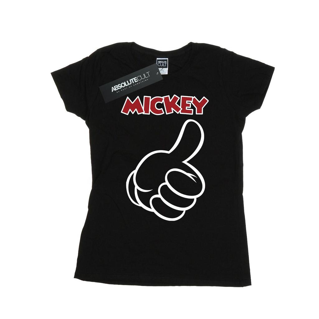 Disney Womens/Ladies Mickey Mouse Thumbs Up Cotton T-Shirt