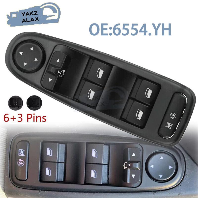 6554YH 6554.YH Elektrischer Hauptschalter für Fensterheber für Citroen C4 Grand Picasso 2007-2014 96639383ZD Autozubehör