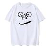 Bicycle Reverse Letter Funny Printing Men Women T Shirts Fashion Comfortable Top Regular Sleeve Short Sleeve Large Size Tshirts