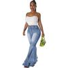European & American Fashion Wide-Leg Stretch Denim Flare Pants