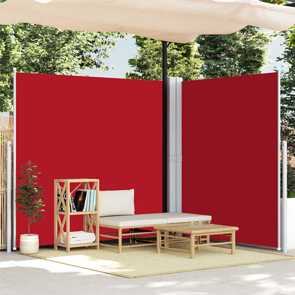 Vidaxl Foldable Side Awning, Red, 200 X 600 Cm