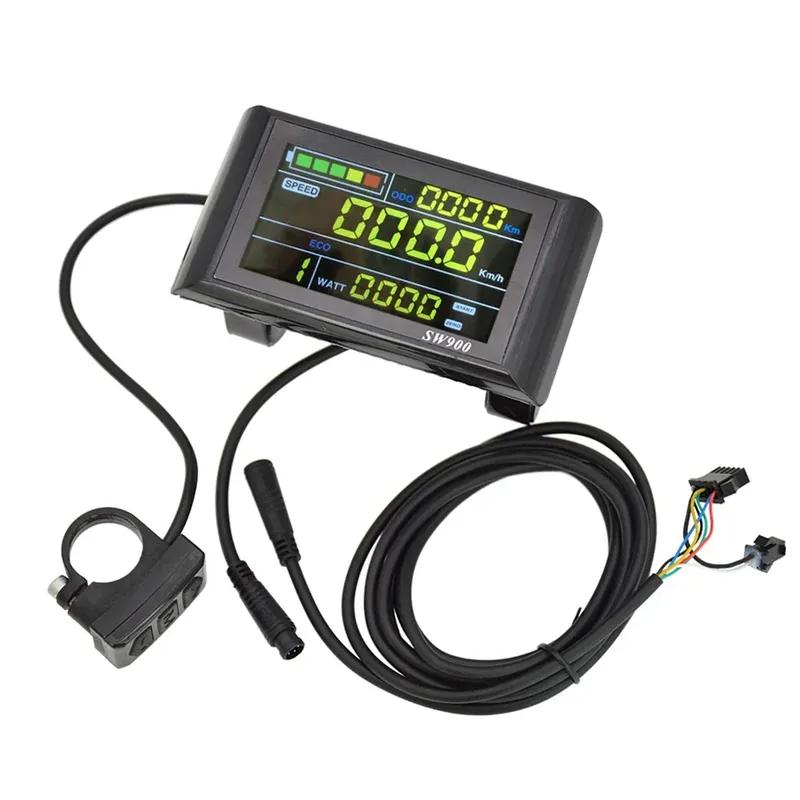 E-Bike SW900 LCD Colorful Display Control Panel 24-60V Electric Bicycle Scooter Riding Speed Time Power Charge Bike Display