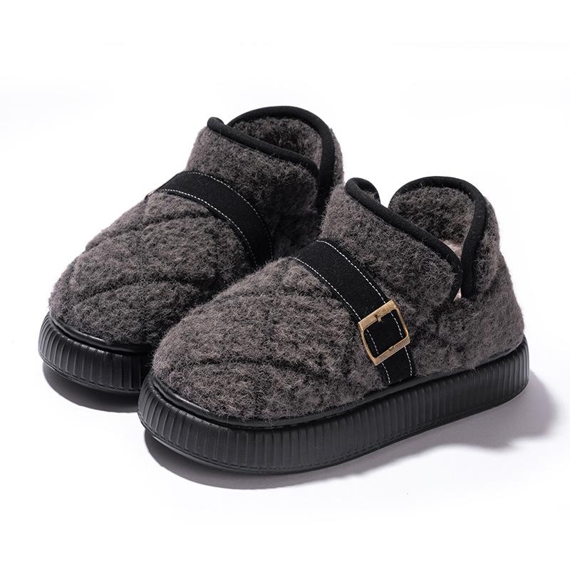2025 New Cotton Slippers Winter Indoor Home Comfort Thick-soled Plush Warm Cotton Shoes Outer Wear