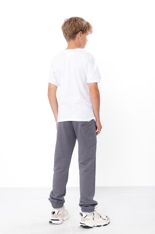 Spodnie (chłopcy) – Młodzieżowe spodnie dresowe z mieszanki bawełny z elastycznym pasem, Zima, 6282-104 HC