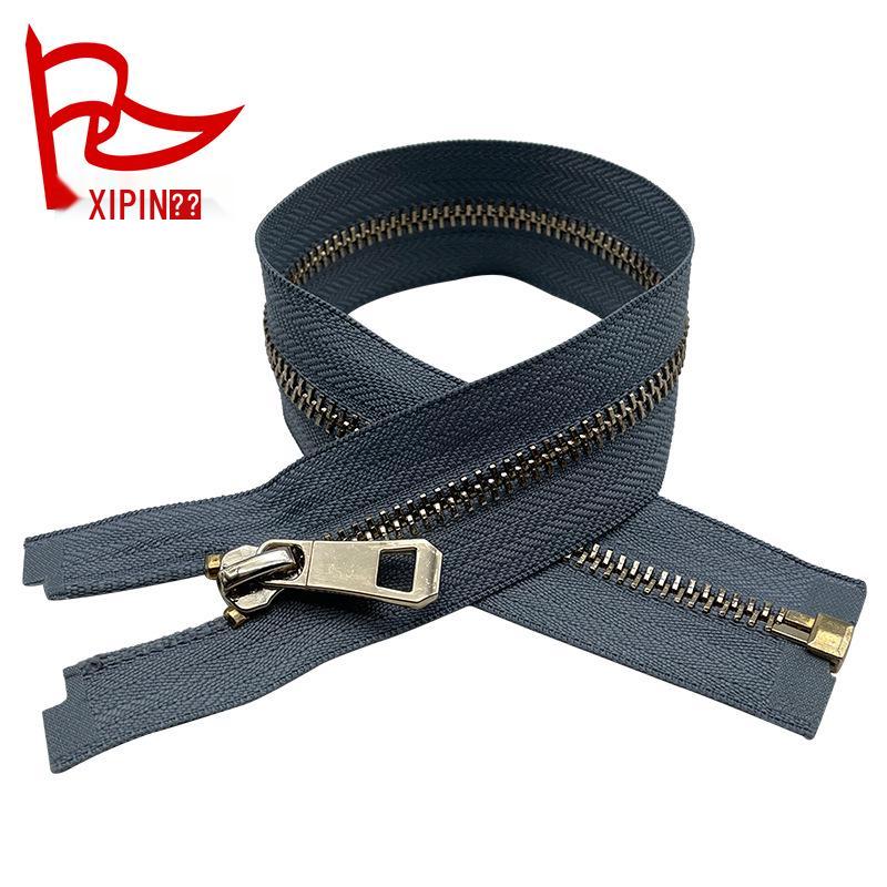 No. 5 Metal Open-End Self-Locking Zipper for Clothing, Leather Goods, Bags, and Jackets.