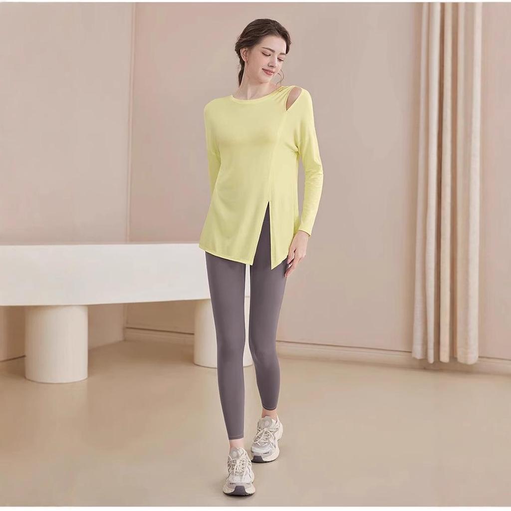 Premium Women's Long-Sleeve Yoga and Fitness Top - Slim Fit for Spring and Autumn