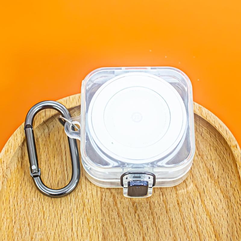 Clear Flexible Case with Carabiner Protector Cover for Rings Charger Shell Dustproof Charging Case Cover