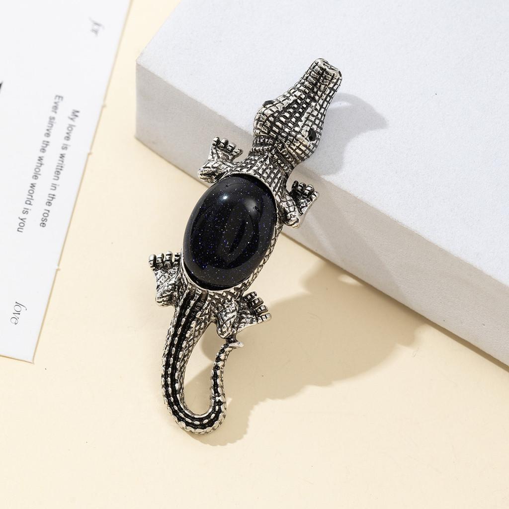 Creative Cartoon Crocodile Brooch With Alloy Inlay For Jewelry Making And Accessories