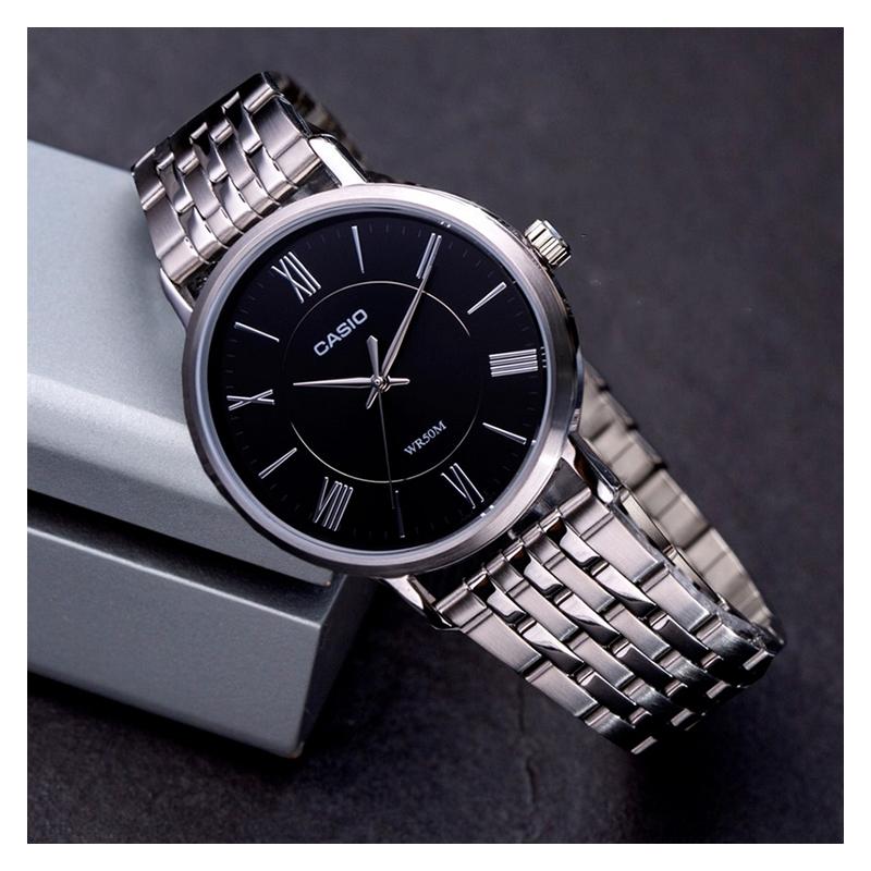 Casio STANDARD series legendary analog watch series, classic, simple and exquisite, waterproof, quartz movement, stainless steel strap, MTP-B110D-1AV