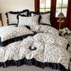 Bedding Four-piece Set Printed Skin-friendly Water Wash Sheets Quilt Cover Pillowcase Set