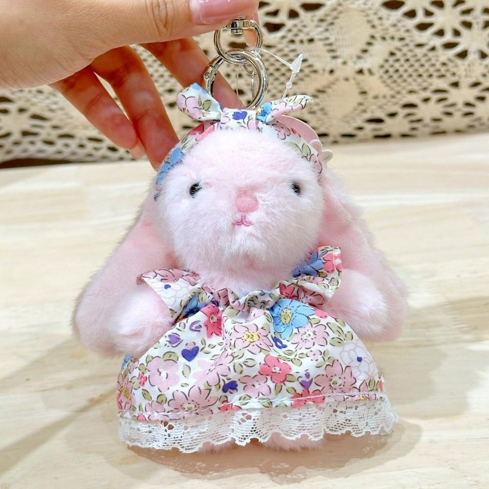 Cartoon Rabbit Plush Pendant Kawaii Rabbit Keychain Creative Doll Keychain Bag Charm