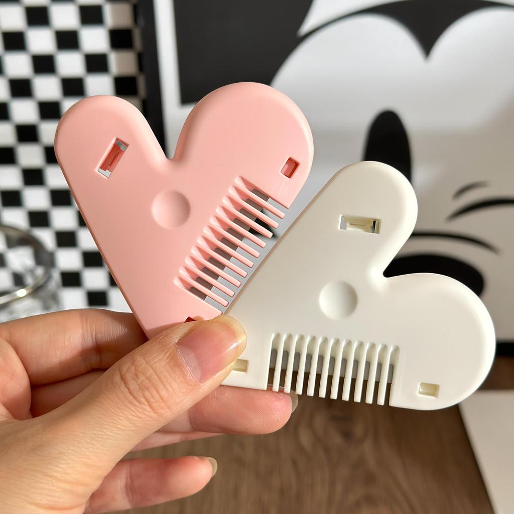 Heart-Shaped Double-Sided Hair Trimmer and Bangs Comb