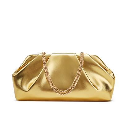 Modische Silberne Wolken-Tasche für Damen Stilvolle Umhängetasche Crossbody Ketten-Handtasche Vielseitige Quadratische Tragetasche