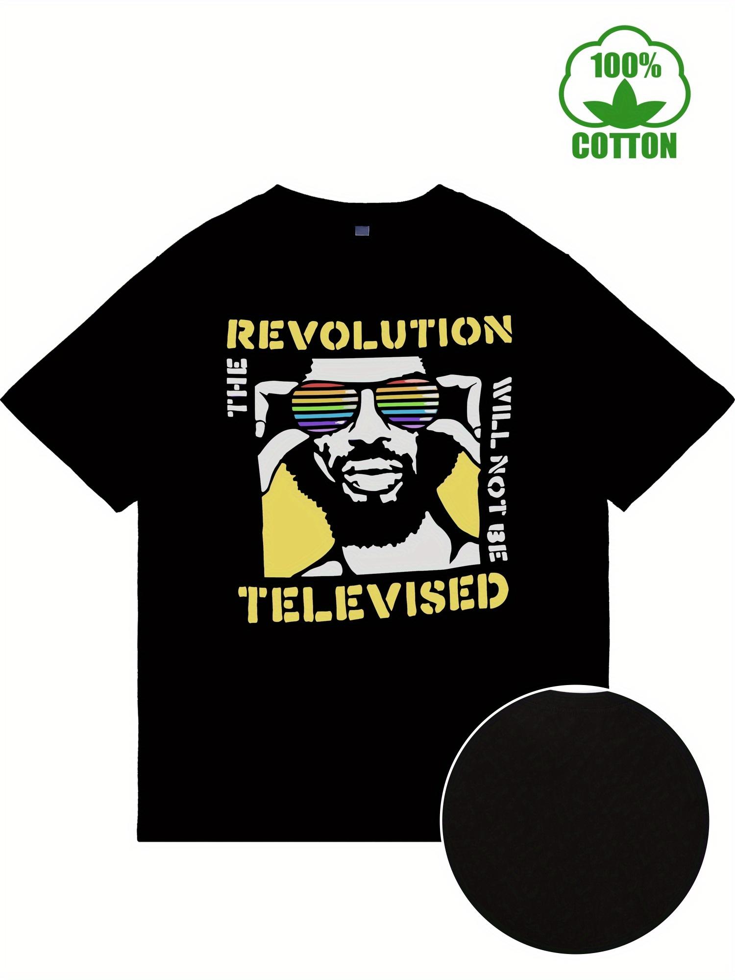 Revolution TV Black Cotton T-shirt 180G XXL