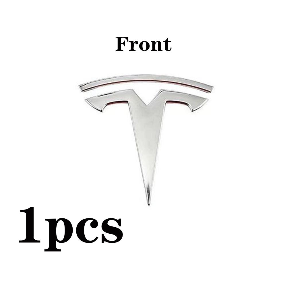 IASD9 1pcs ABS for Tesla Model 3 Mode Y Car Front Hood Logo Cover Emblem Sticker Styling Auto Body Rear Trunk Badge Accessories