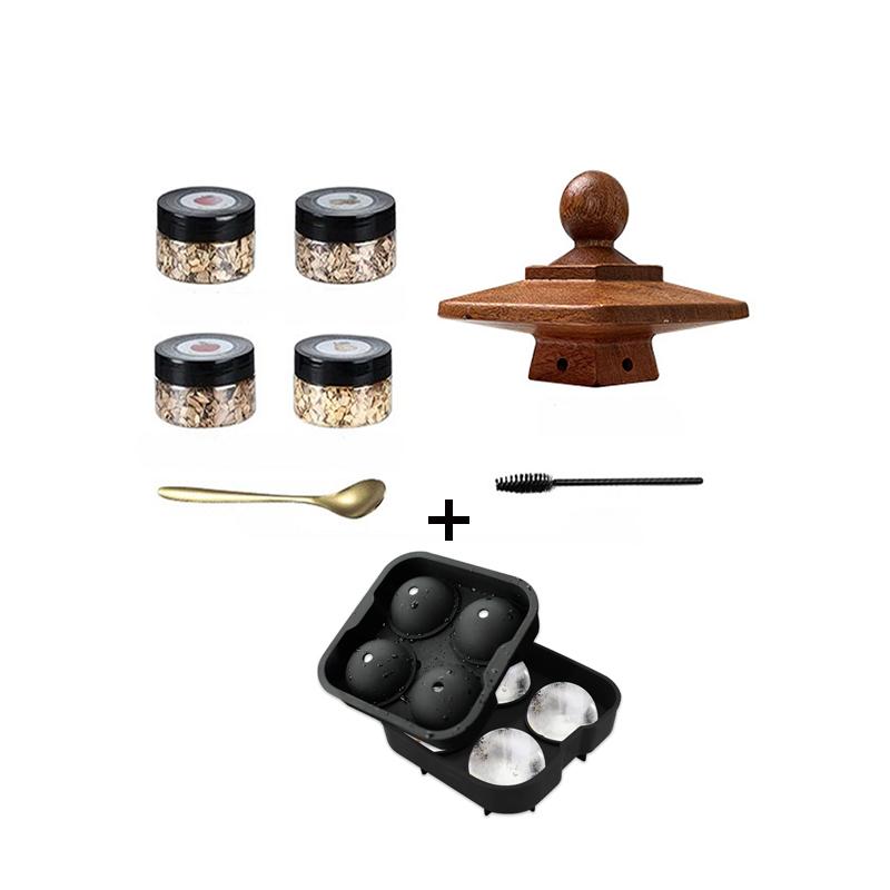 Cocktail-Räucherset für Bourbon Whiskey Geschenke für Männer Getränke-Räuchergerät Infuser Old Fashioned Räucherset mit Holzchips für Barwerkzeug