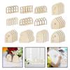 Door Miniature DIY Craft Embellishments Decoration Pack of 48, Kit Unfinished Wooden Pieces