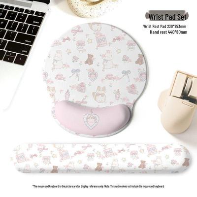 Suport de încheietură drăguț pentru mouse pad cu pernă îngroșată pentru fete - Ideal pentru computer, laptop și utilizare la birou