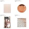 Elegant Rose Gold Stamping Party Tableware Supply Decor For Wedding And Birthday Celebrations