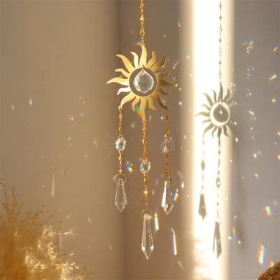 Sonnenfänger Kristall Windspiele Sechseck Sonnenfänger Anhänger Lichtfänger Garten Fenster Hochzeitsvorhang Kronleuchter Heimdeko