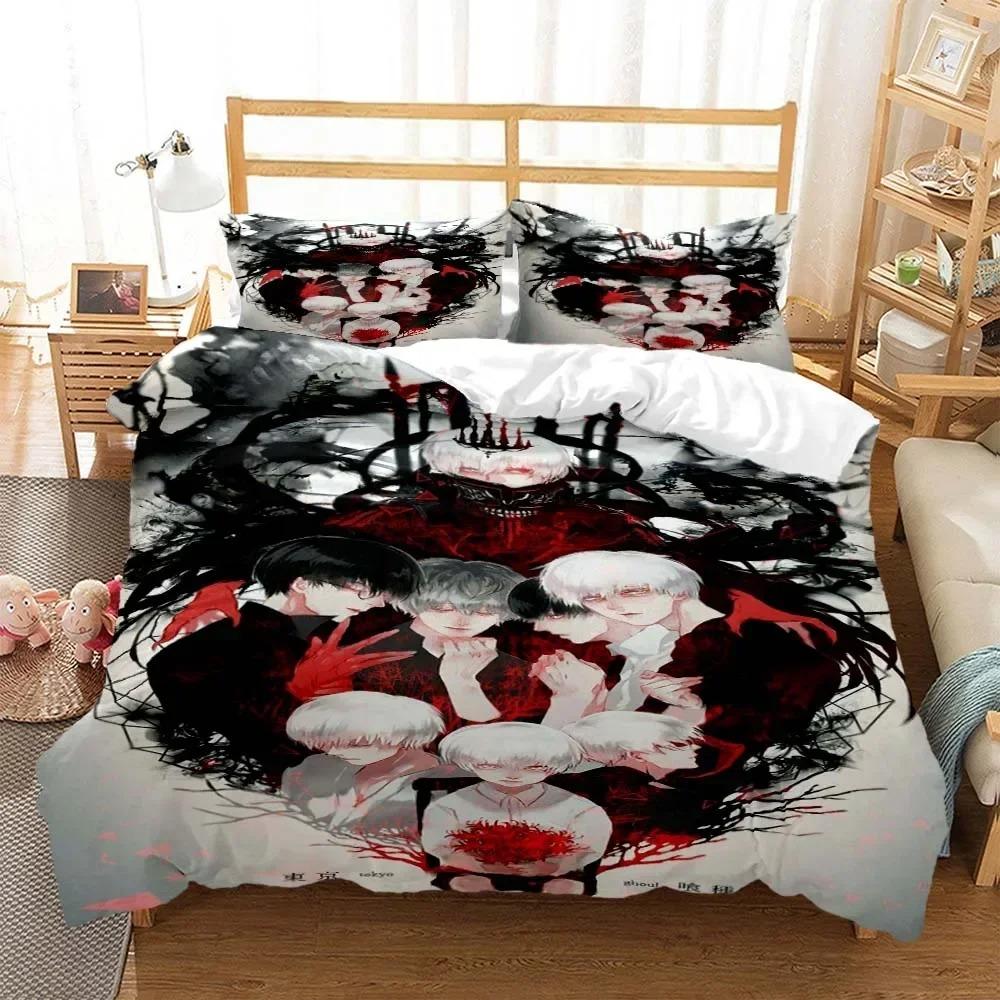 Tokyo Ghoul Bedding Set For Bedroom Soft Modern Bedspreads Comefortable Kids Duvet Cover Quilt Cover And Pillowcase