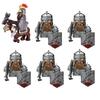 MOC Středověké Vojenské Stavební Kostky Elfský Bojovník Ork Rohan Gondor Rytíř Sada Postav Zvířecí Armáda Zbraň Luk Kuše Hračka