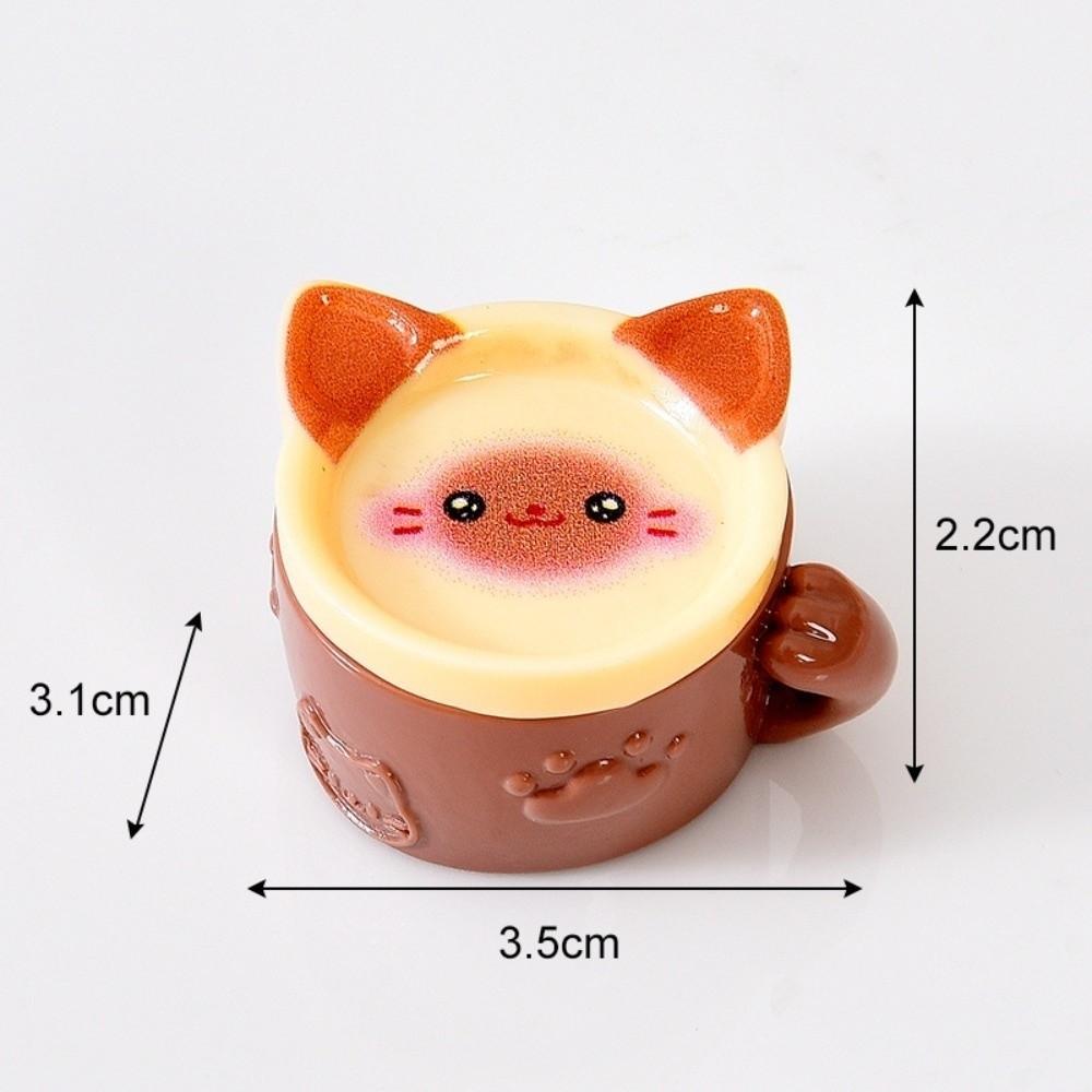 DIY Dollhouse Miniature Cat Coffee Cup Dollhouse Scene Decoration Mini Kitchen Utensils Dollhouse