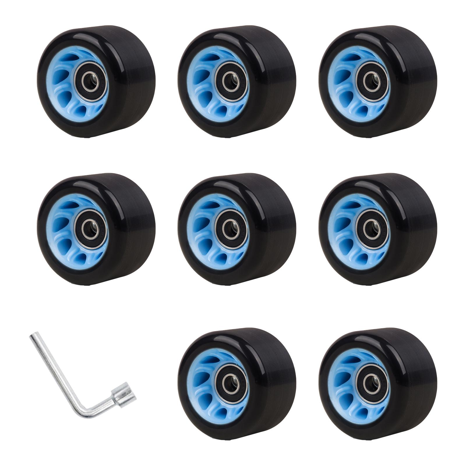 

Roller Skate Wheel for Double Row Skate Skateboard, Indoor Outdoor Quads Roller Skate Wheels Replacement with Bearing