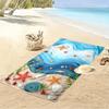 Starfish and Seashells Ocean Theme Beach towel quick-drying for travel outdoor sports jogging beach and swimming