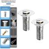 Not Clog Drain Stoppers with Accuracy Meshing Press Appear Sink Filter Steel ABS Coating Drain for Basin Bathtubs Kitchen