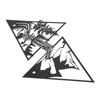 ABUL-Scenery Theme Decor Wall Art Decorations Mountain Metal Wall Decor Wall Sign Metal Wall Gift Triangle Wall Art For Room