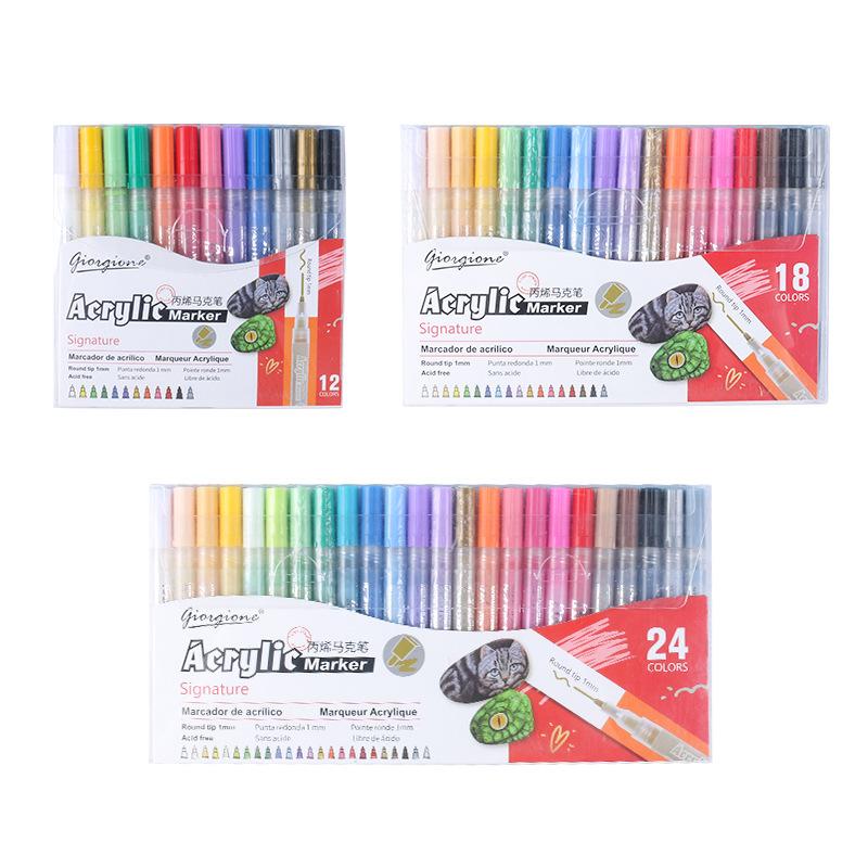Acrylic Marker Set Suitable for Making DIY Crafts for Wood Canvas Stone Glass Ceramics and Rock Painting