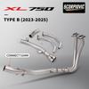 Header Link Pipe For XL 750 XL750 Transalp 750, 51mm Slip-On original muffler Motorcycle Exhaust Escape Muffler