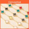 Womens Alloy Four Leaf Clover Wrist Chain With Crystal Embellishments For Summer Trendy Accessory