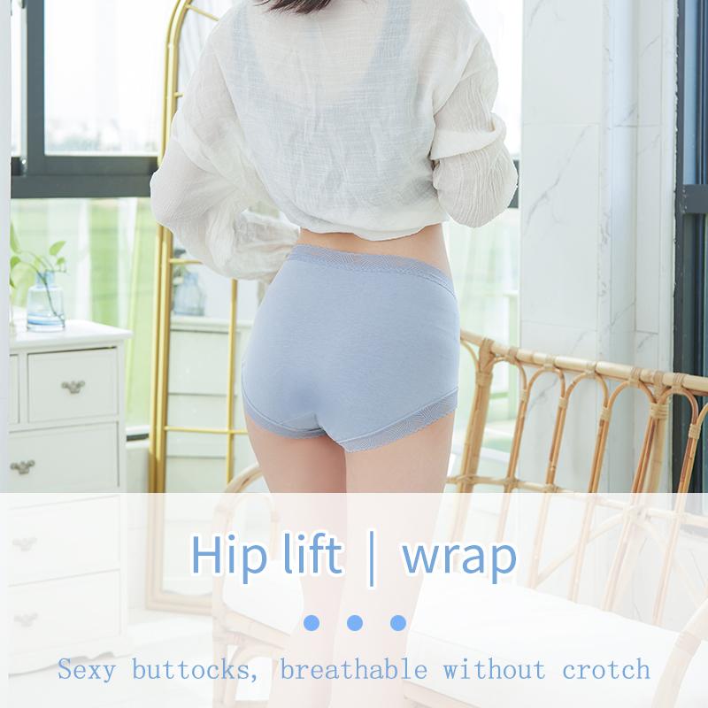 3Pieces/Lot Plus Size Comfortable Pure Cotton Women's Panties Lace Edge Cotton Crotch Panties Underwear Briefs