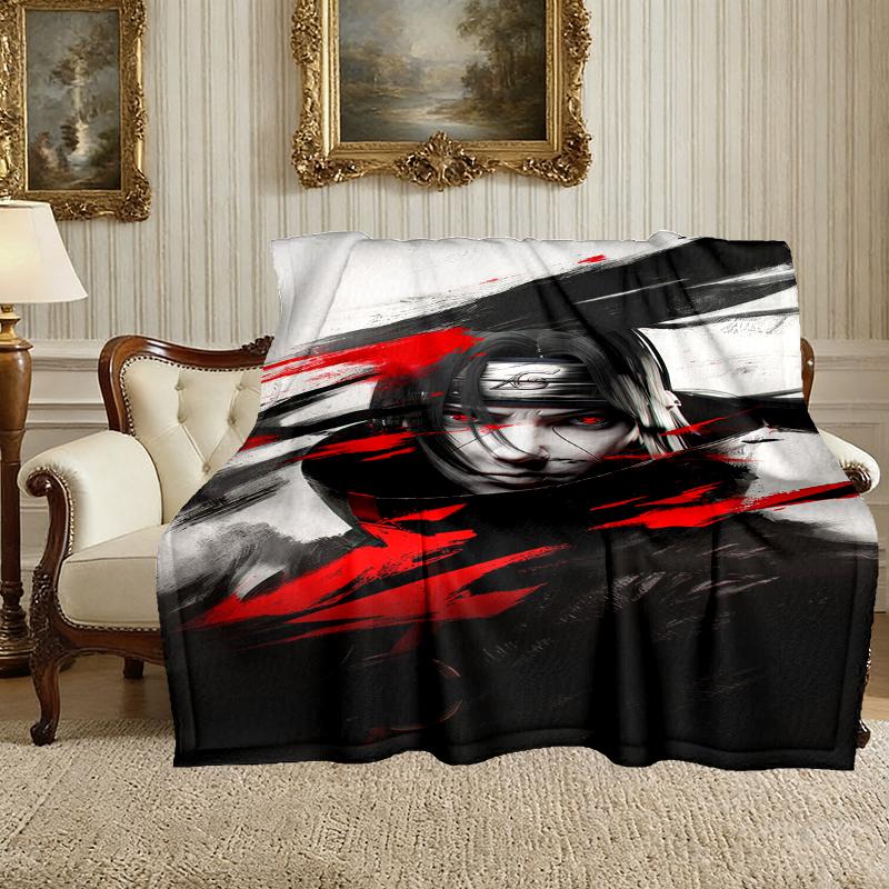 1pc Comfortable Home Print Throw Blanket, Naruto Blanket For Bed and Sofa Use, Special Present For Family
