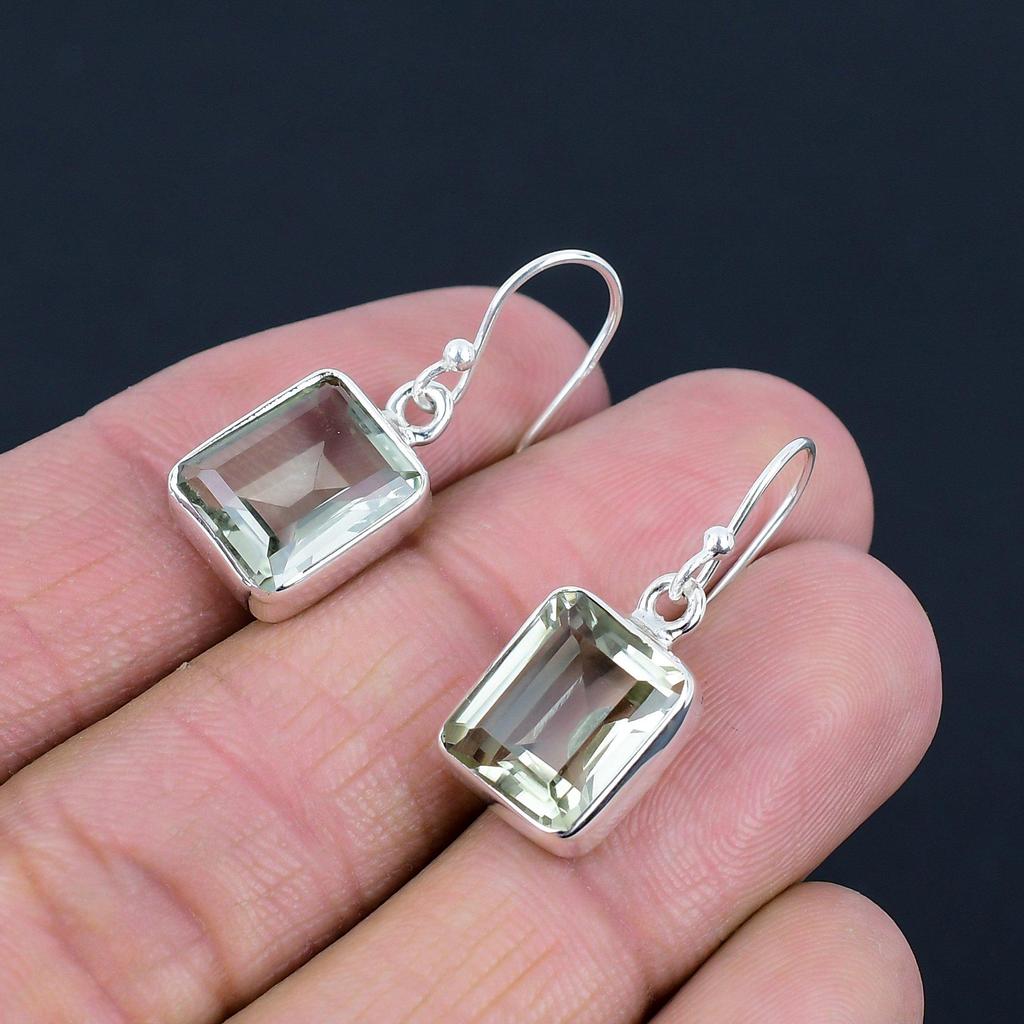 Peridot Gemstone Earrings Solid 925 Sterling Silver Handmade Earrings Jewelry Gift For Women And Girls  E-3267