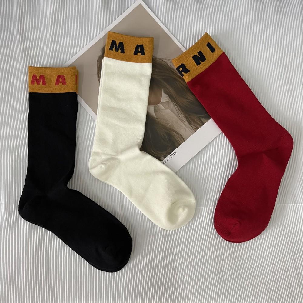 

Autumn and Winter, Screw Mouth, Letter Tube Socks, Sports Socks, Paired with Skateboard Socks 35-40 червоний