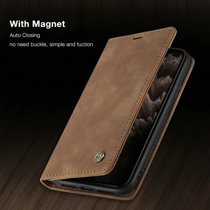 Flip Magnetic Leather Wallet Case For iPhone 16 Pro Max 15 14 13 11 12 Mini XS XR SE 2022 Plus Cards Solt Stand Book Skin Cover