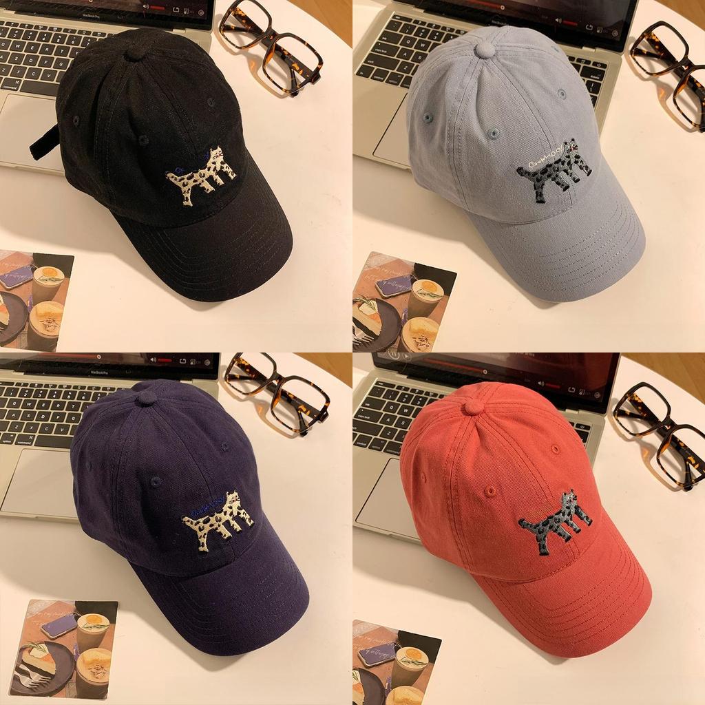 Soft Cat Embroidered Baseball Cap Adjustable Wide Brim For Women Gift Fashion