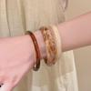 Wide-Edge Acrylic Bracelet: Retro Geometric Design for Women and Students