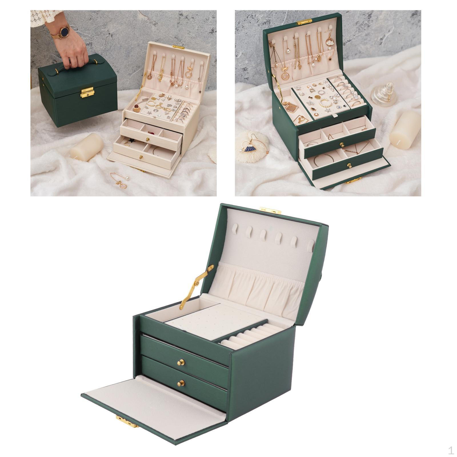 

Creative Jewelry Storage Box Trinket Dark Green