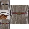 Female Genuine Leather Belt For Summer Fashion Slim Fit With Metal Clasp For Dress And Casual Styles