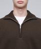 MUSINSA STANDARD Relaxed Ribbed Half Zip Knit [Brown]