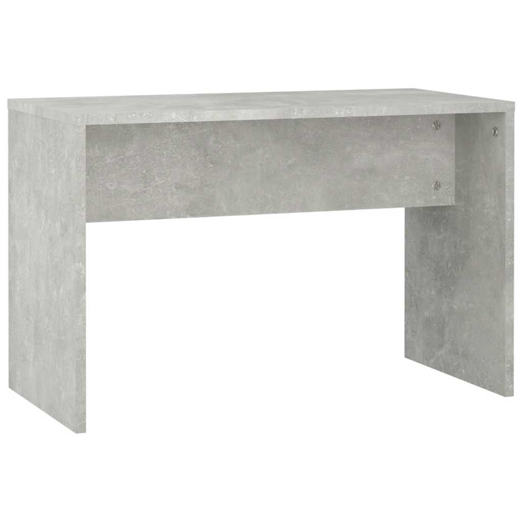 Makeup Table Set with LED Lighting Concrete Grey Wood Based Material