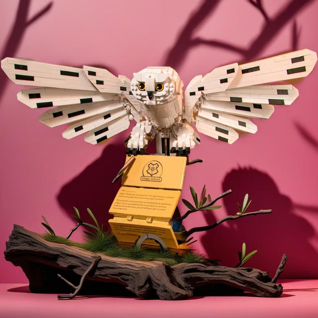 New Owl Doctor Magic Book and Lights Building Blocks Bricks Animal Bird Models Boys Assembly Toys Kid Christmas Gifts
