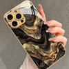 Jinsha Marmormuster Gold Metallic Lack Glas Handyhülle Für iPhone 17 Pro Max 11 12 13 14 15 16 Pro 14 Plus 17 Air 16E Hülle