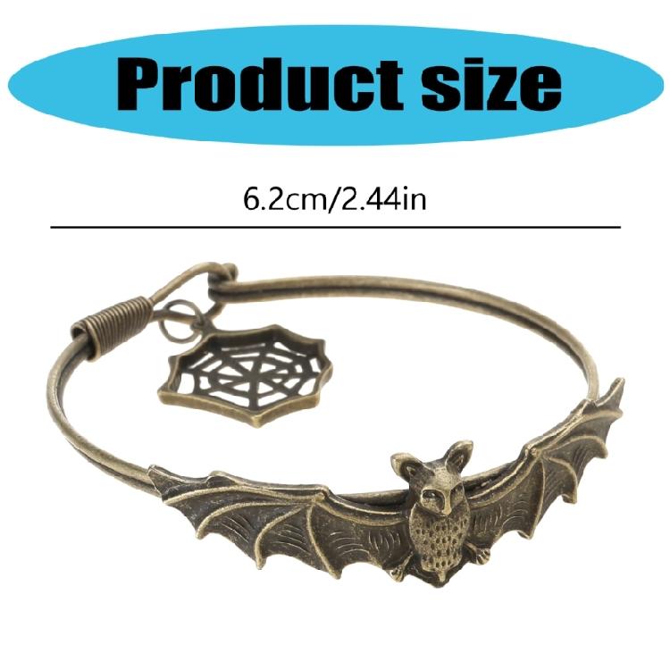 Stilvolles Fledermaus-Armband Legierung Festival Armreif Halloween-Accessoire Modisches Armband für Party- und Festival-Outfits
