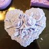Beautiful Flower Delicate Floral Heart Silicone Soap Molds for Soap Making, Craft DIY Handmade Chocolate Candy Cake Mold