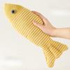 Cat Toys, Huge Linen Fish for Teasing Cats, Self-entertainment, Chewing and Grinding Teeth Cat, Mint Fish, Wavy Cloth Fish Cat Toys